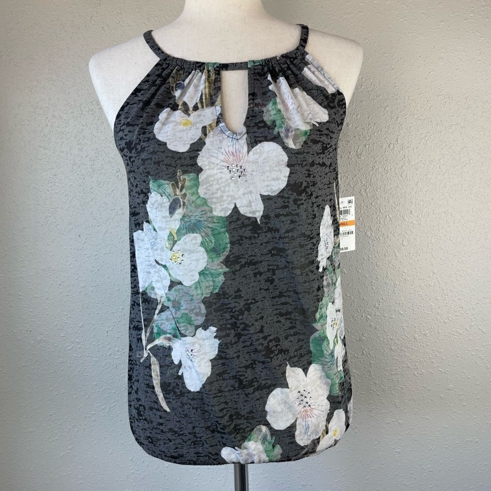 NWT INC International Concepts Floral Tank Top Size S